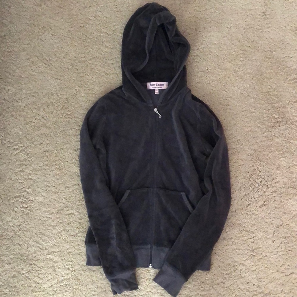 Charcoal gray juicy velour sweat shirt